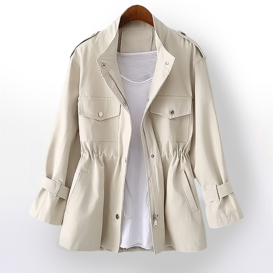 Léa – Fitted utility jacket with multiple pockets