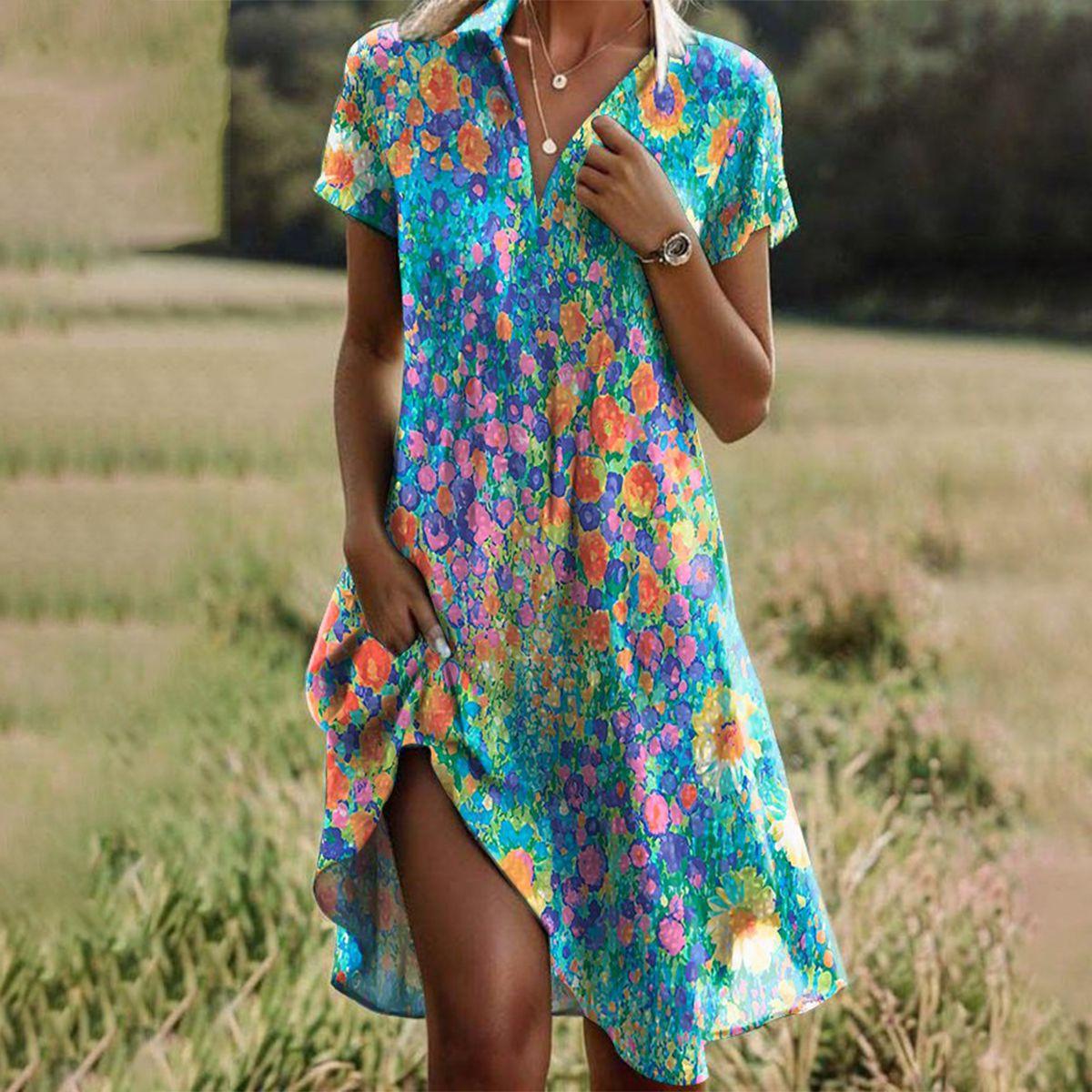 Soft and Bohemian Summer Flowing Dress