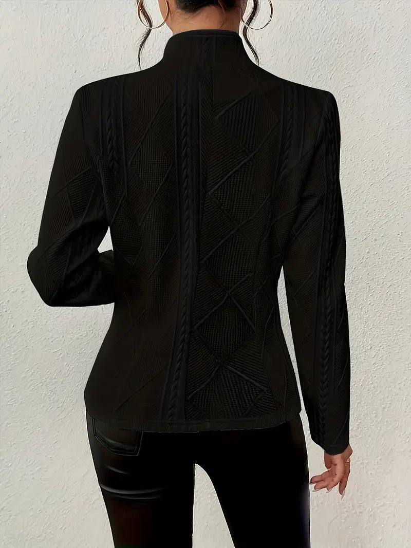 Léa Elegant Textured Knit Jacket