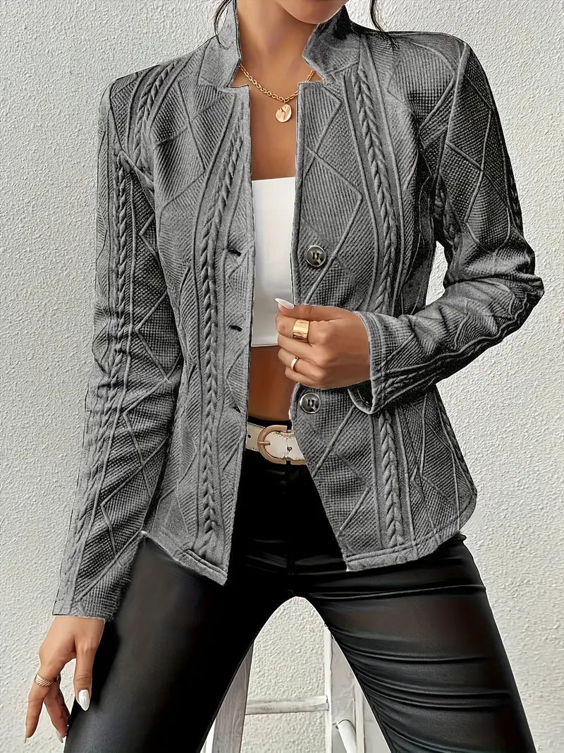 Léa Elegant Textured Knit Jacket