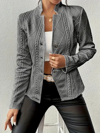 Léa Elegant Textured Knit Jacket