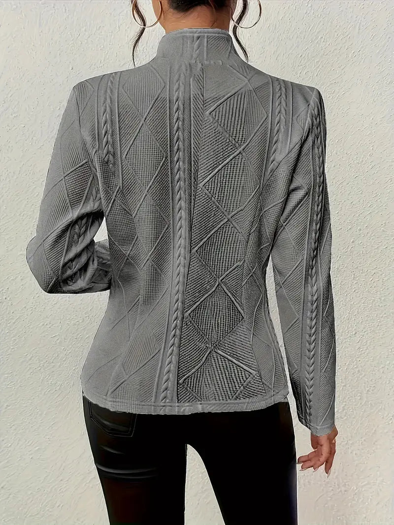 Léa Elegant Textured Knit Jacket