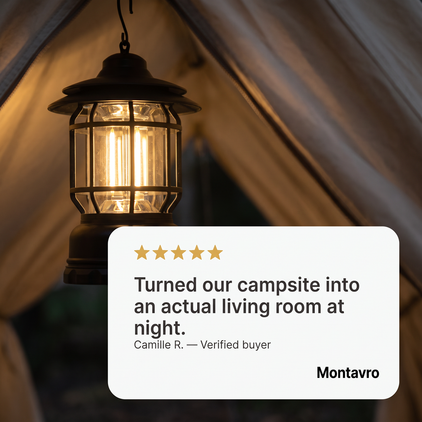 Rechargeable Vintage Style Dimmable LED Camping Lantern