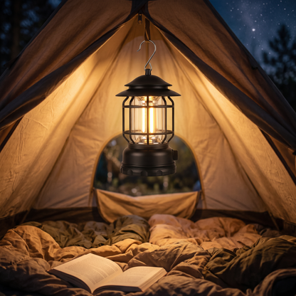 Rechargeable Vintage Style Dimmable LED Camping Lantern