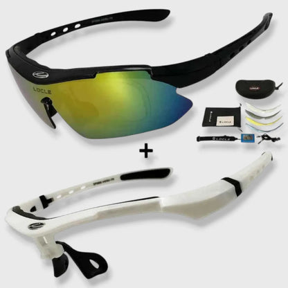 UV Polarized Hiking Sunglasses with 5 Interchangeable Lenses