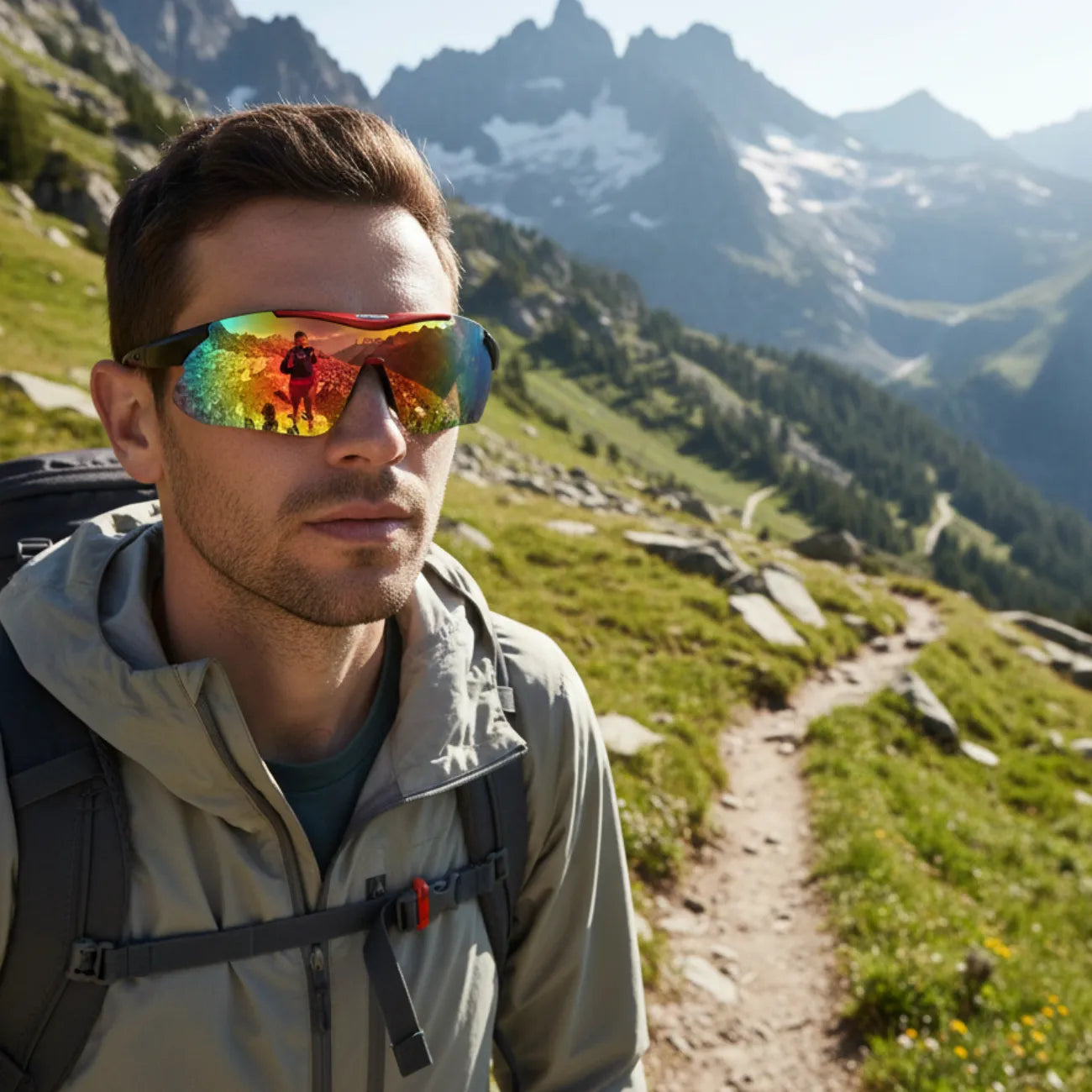UV Polarized Hiking Sunglasses with 5 Interchangeable Lenses