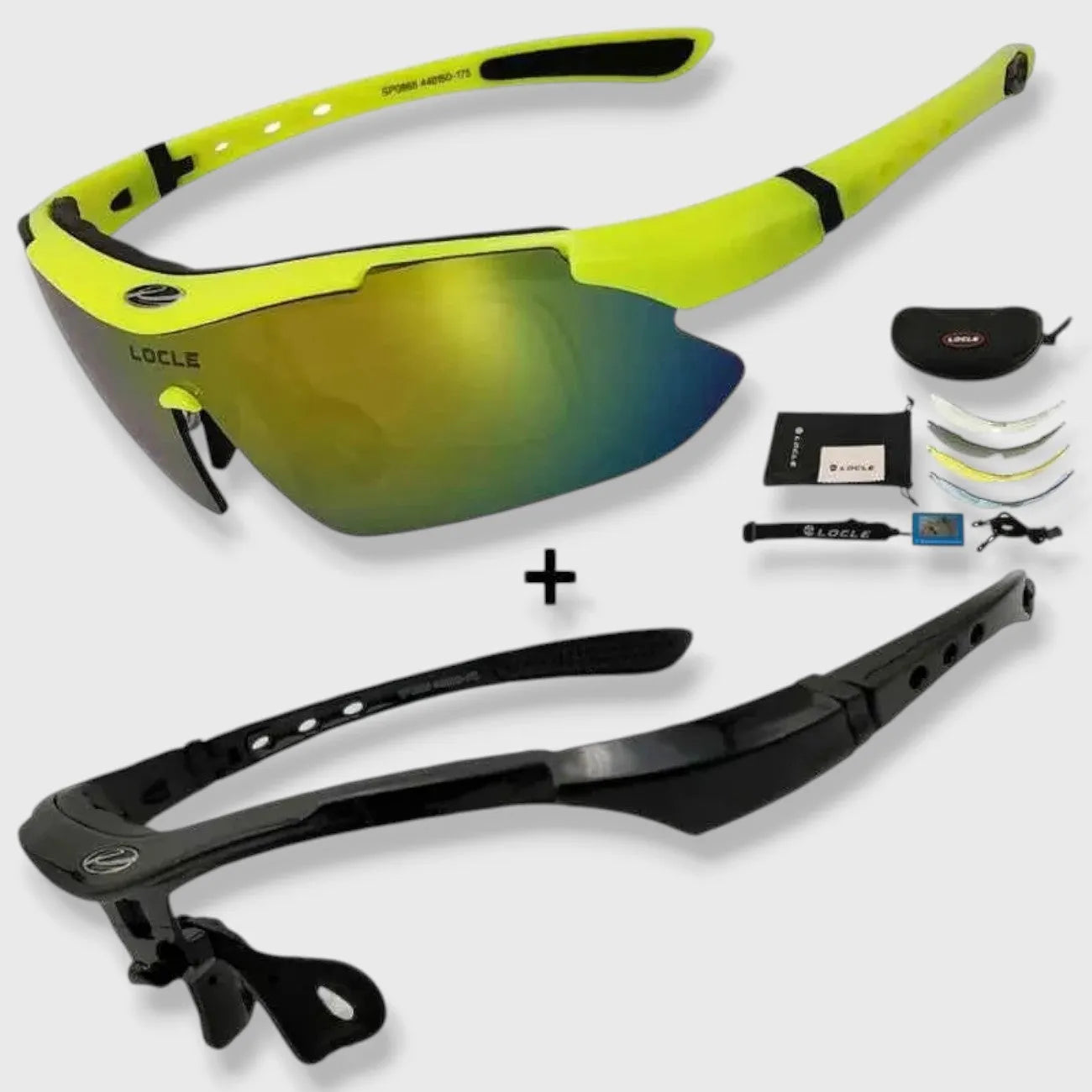 UV Polarized Hiking Sunglasses with 5 Interchangeable Lenses