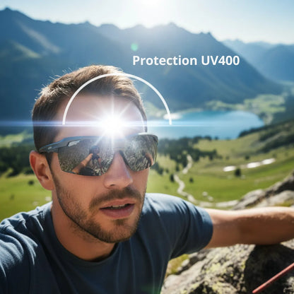 UV400 Polarized Sport Sunglasses, Lightweight with Non-Slip Nose Pad