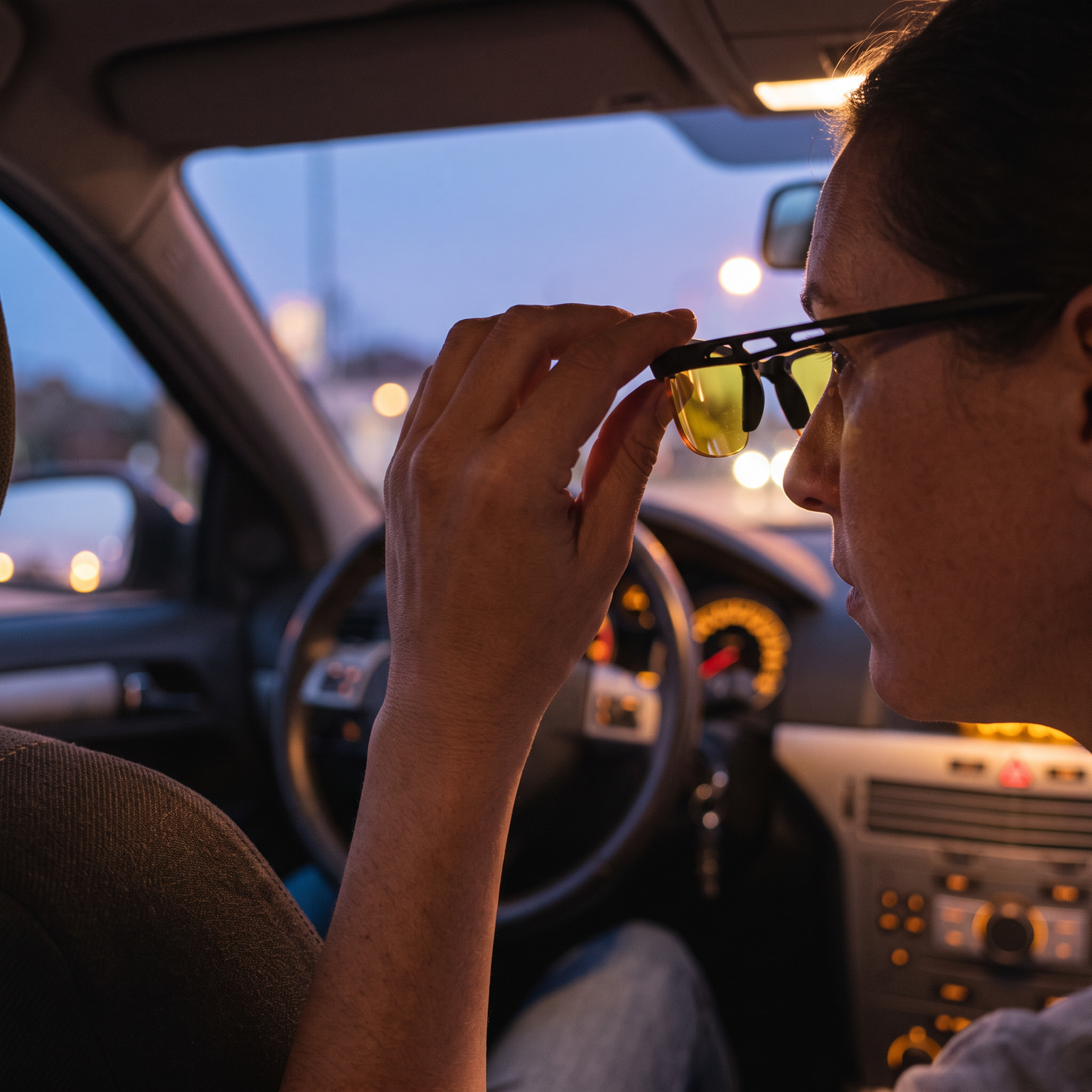 Night Driving Glasses with Yellow Anti-Glare Lenses