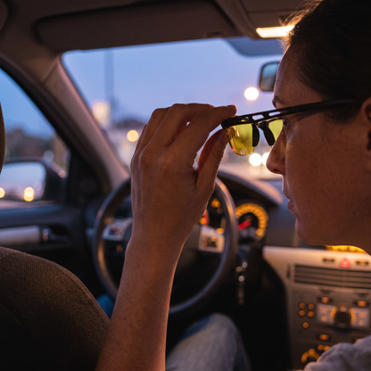 Night Driving Glasses with Yellow Anti-Glare Lenses