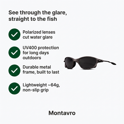 Lightweight Metal Frame Polarized UV400 Fishing Sunglasses