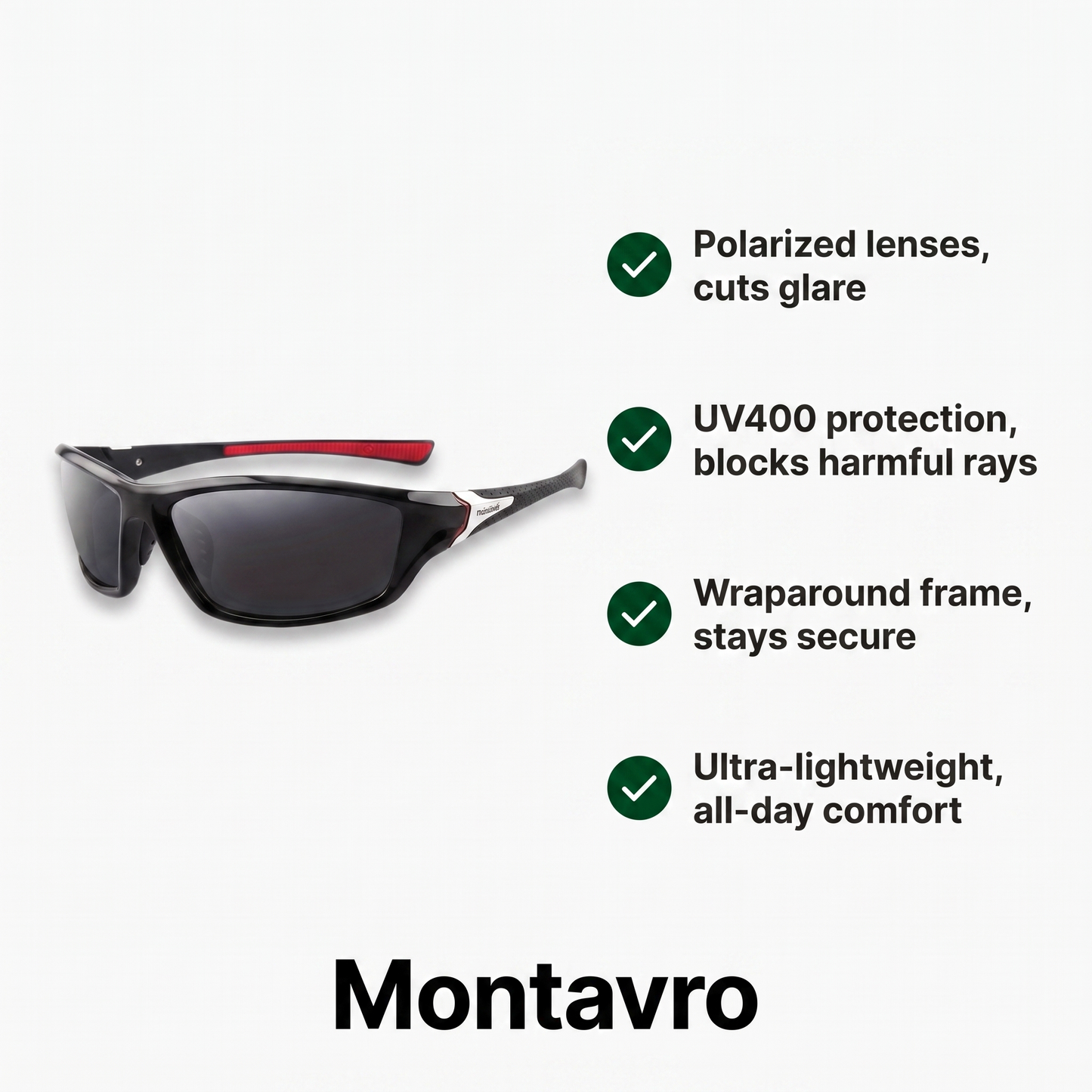 UV400 Polarized Sport Sunglasses for Hiking and Cycling