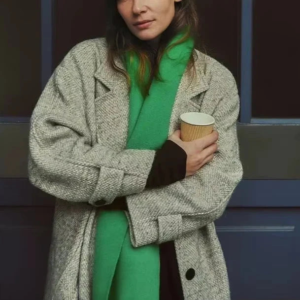 Manteau à Chevrons Long