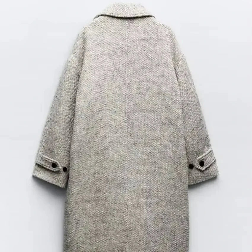 Manteau à Chevrons Long