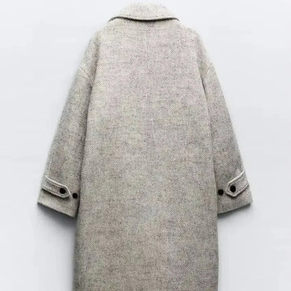 Manteau à Chevrons Long