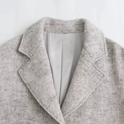 Manteau à Chevrons Long