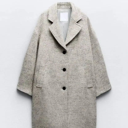 Manteau à Chevrons Long