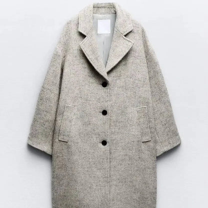 Manteau à Chevrons Long