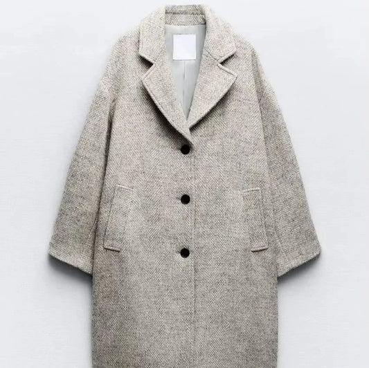 Manteau à Chevrons Long