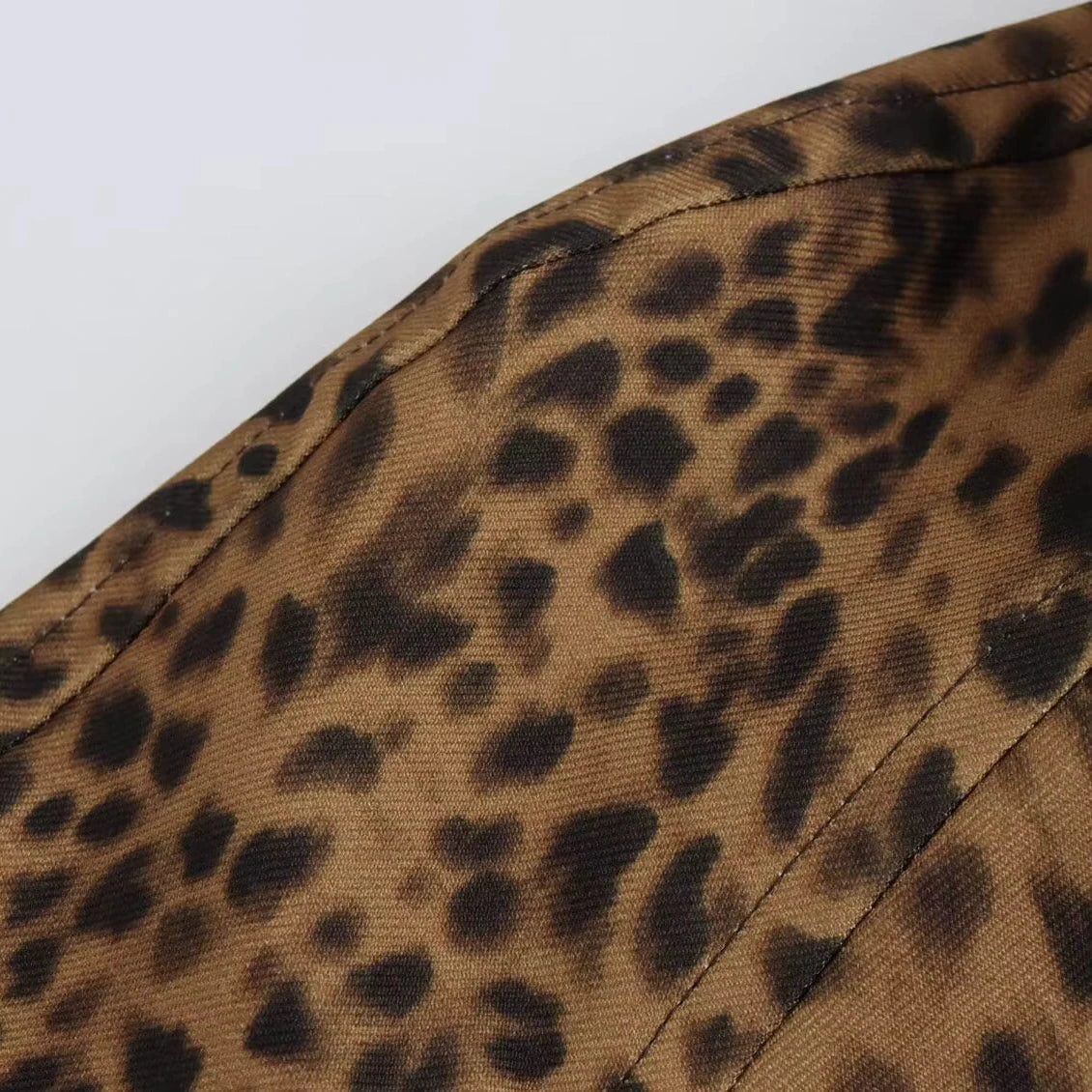 Manteau Mi-Long Femme Imprimé Léopard