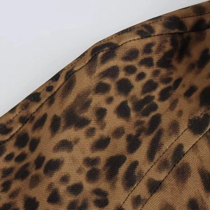 Manteau Mi-Long Femme Imprimé Léopard