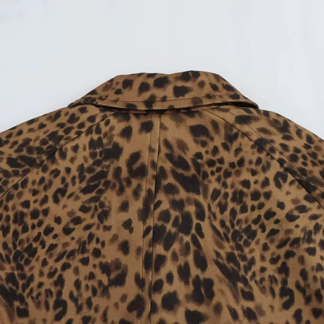 Manteau Mi-Long Femme Imprimé Léopard