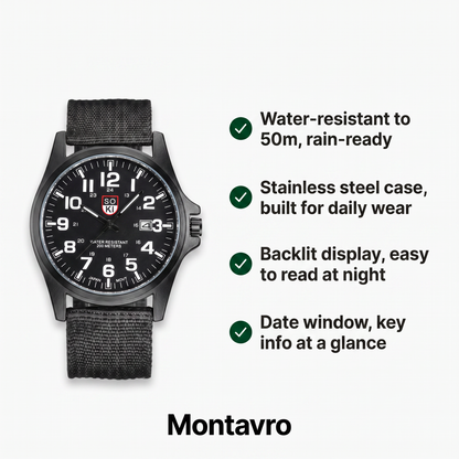 Men's Water-Resistant Watch for Outdoor Activities