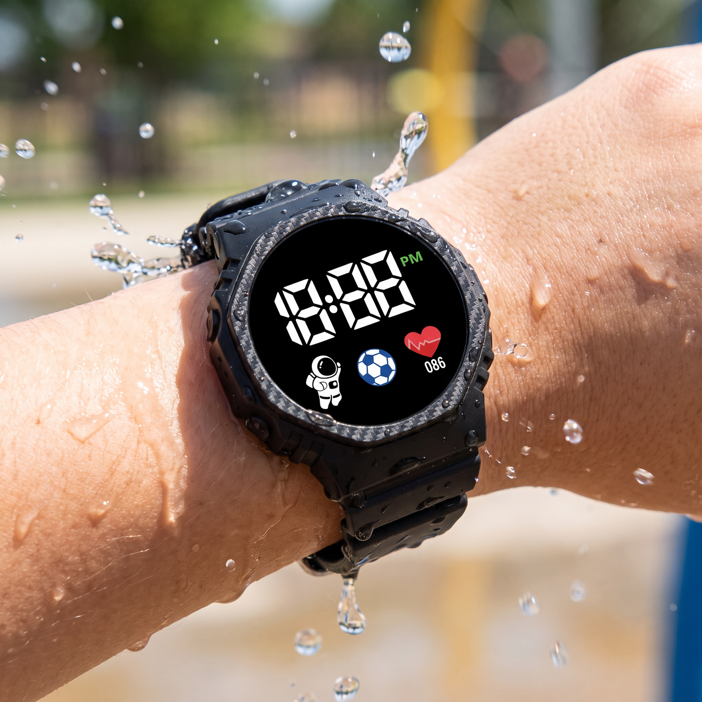 Children's Digital Watch Waterproof Durable Outdoor Design