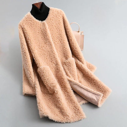 Olivia Elegant Soft Shearling Coat
