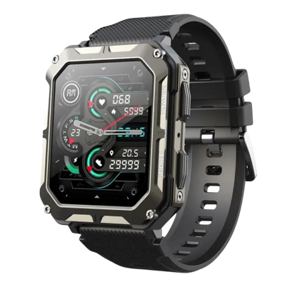 Montre Connectée Robuste Étanche IP68, Cardio et Podomètre, Autonomie Jusqu'à 14 Jours