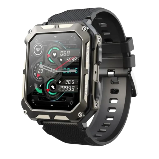 Montre Connectée Robuste Étanche IP68, Cardio et Podomètre, Autonomie Jusqu'à 14 Jours