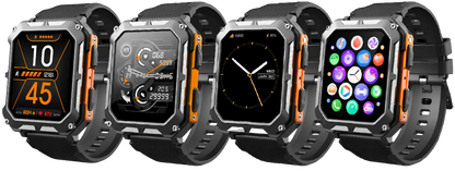 Montre Connectée Robuste Étanche IP68, Cardio et Podomètre, Autonomie Jusqu'à 14 Jours