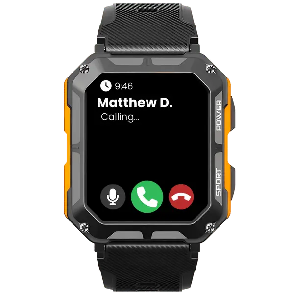 Montre Connectée Robuste Étanche IP68, Cardio et Podomètre, Autonomie Jusqu'à 14 Jours