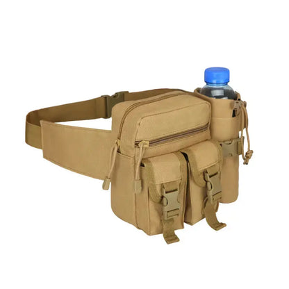 Outdoor Fanny Pack with Detachable Water Bottle Holder for Hiking and Cycling