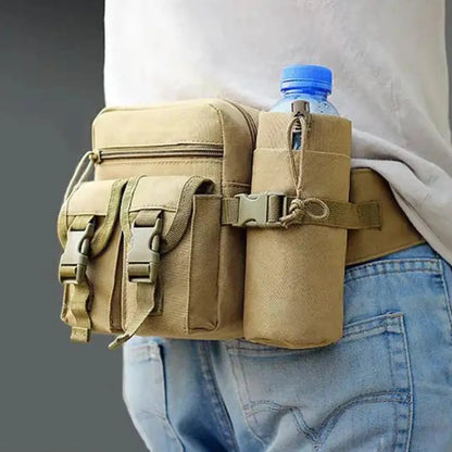 Outdoor Fanny Pack with Detachable Water Bottle Holder for Hiking and Cycling