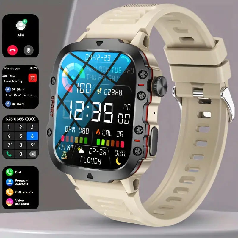 Montre Connectée Sport Étanche IP68 avec Appels et Suivi d'Activité