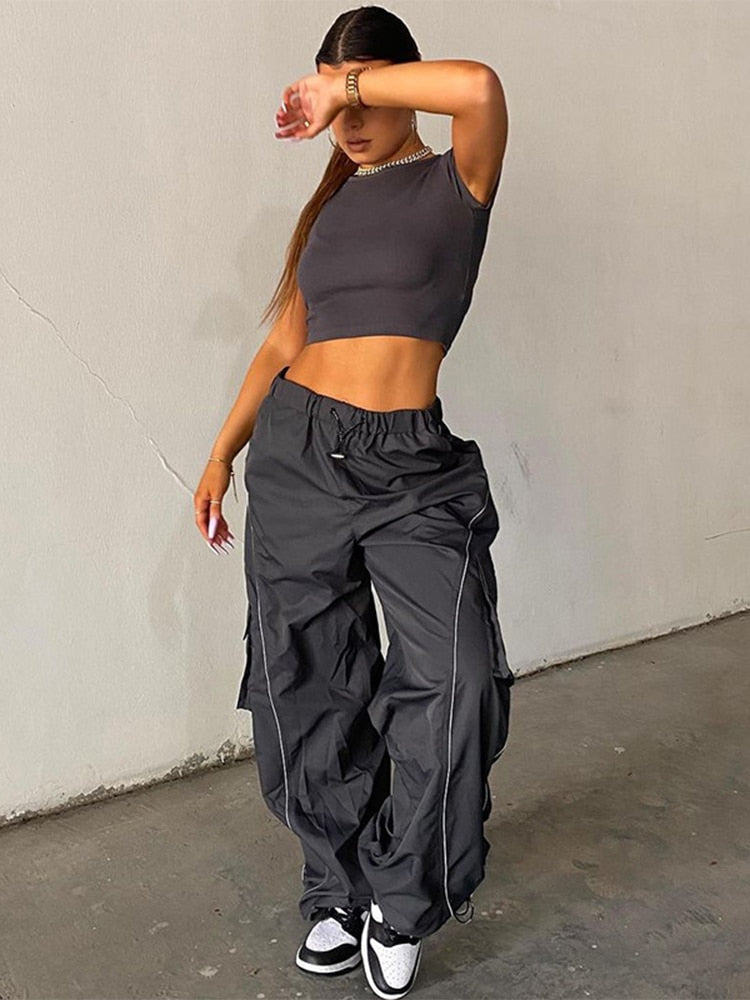 Pantalon Cargo Femme -Taille Élastique