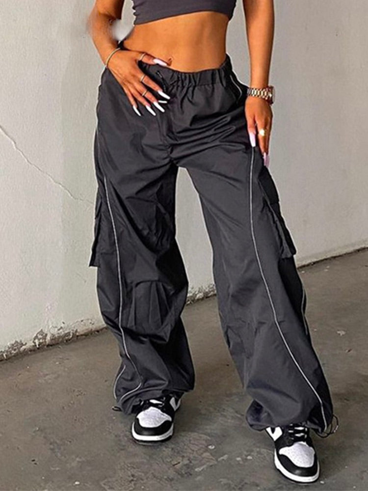 Pantalon Cargo Femme -Taille Élastique