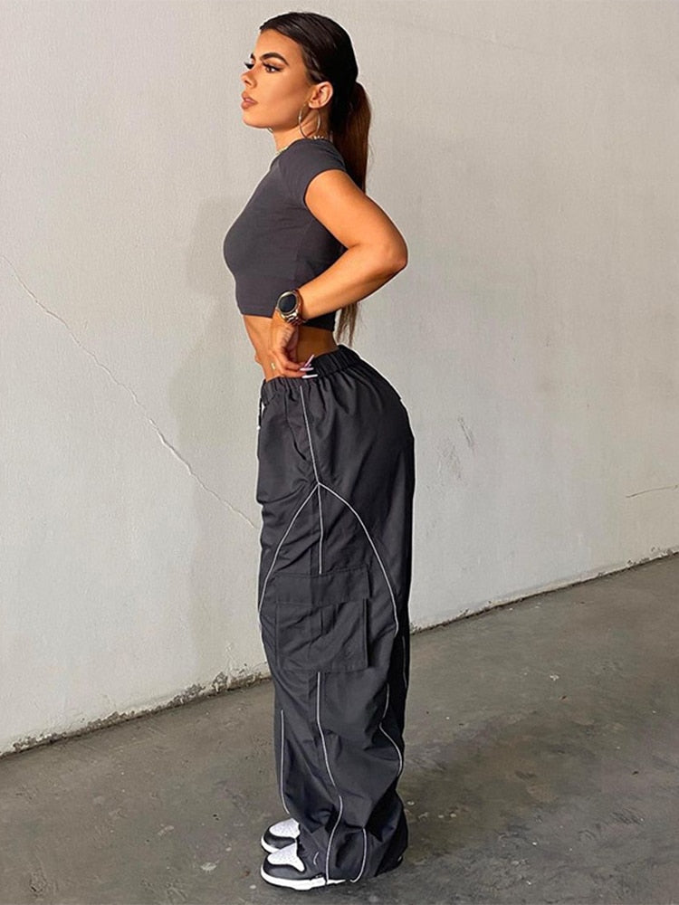 Pantalon Cargo Femme -Taille Élastique