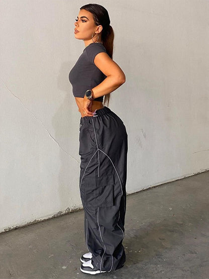 Pantalon Cargo Femme -Taille Élastique