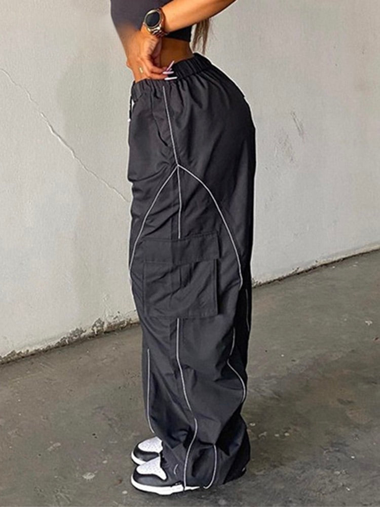 Pantalon Cargo Femme -Taille Élastique