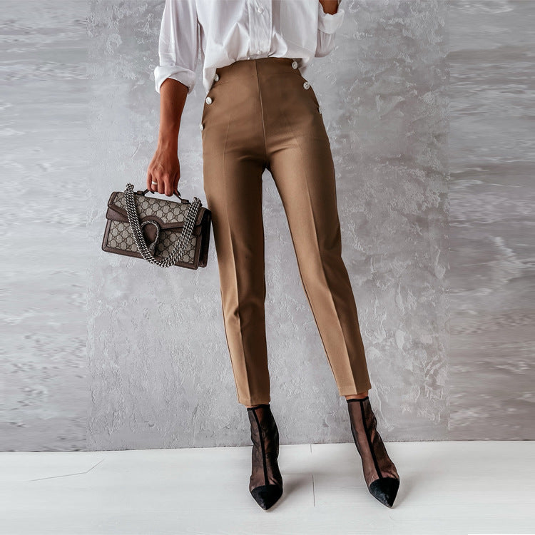 Pantalon Femme - Taille Haute Longueur Cheville