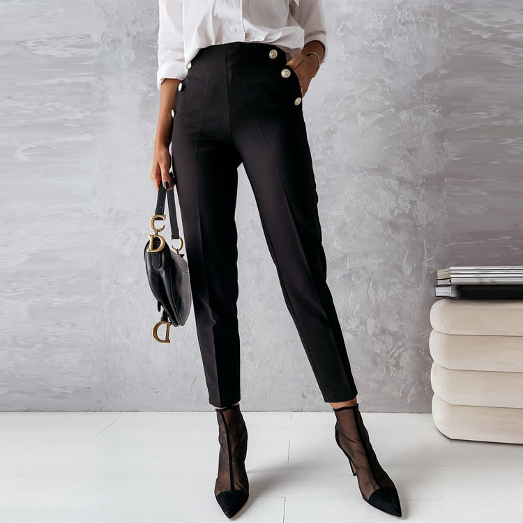Pantalon Femme - Taille Haute Longueur Cheville