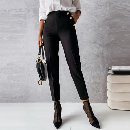 Pantalon Femme - Taille Haute Longueur Cheville