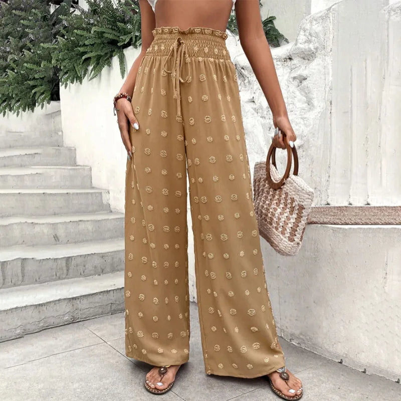 Pantalon Palazzo Femme - Taille Haute Longueur Cheville
