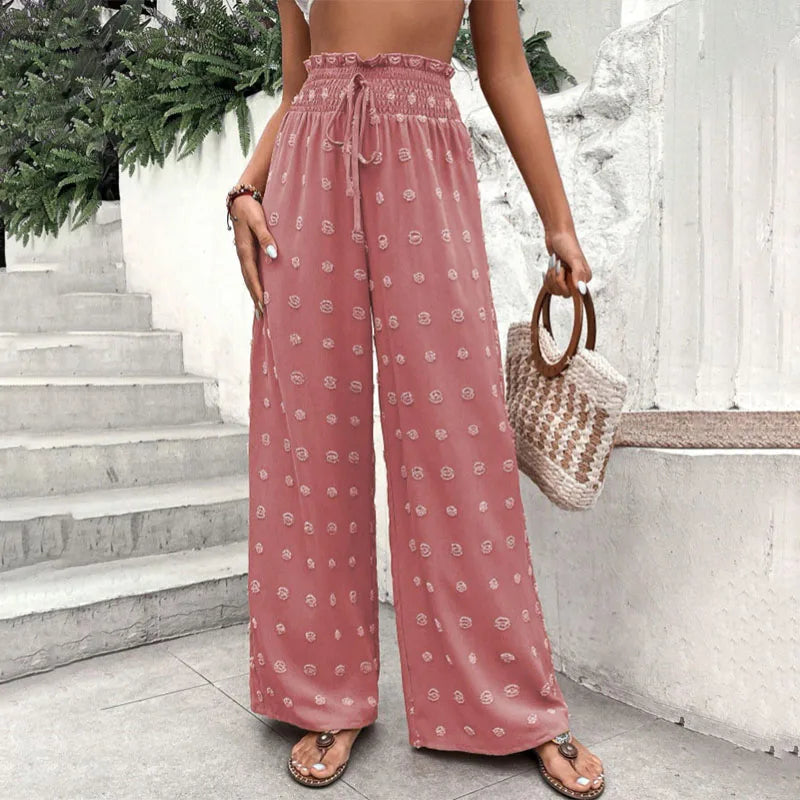 Pantalon Palazzo Femme - Taille Haute Longueur Cheville