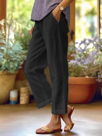 Pantalon décontracté femme - Poches latérales