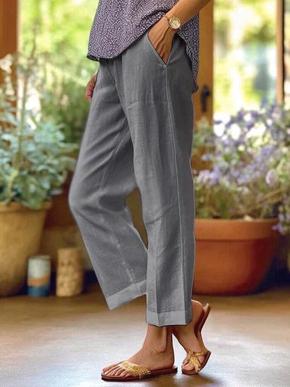 Pantalon décontracté femme - Poches latérales