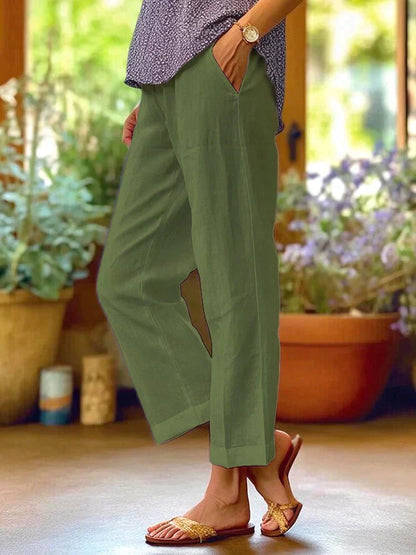 Pantalon décontracté femme - Poches latérales