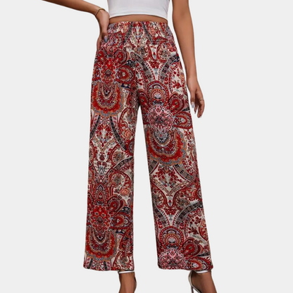 Pantalon large femme - Taille élastiquet fluide